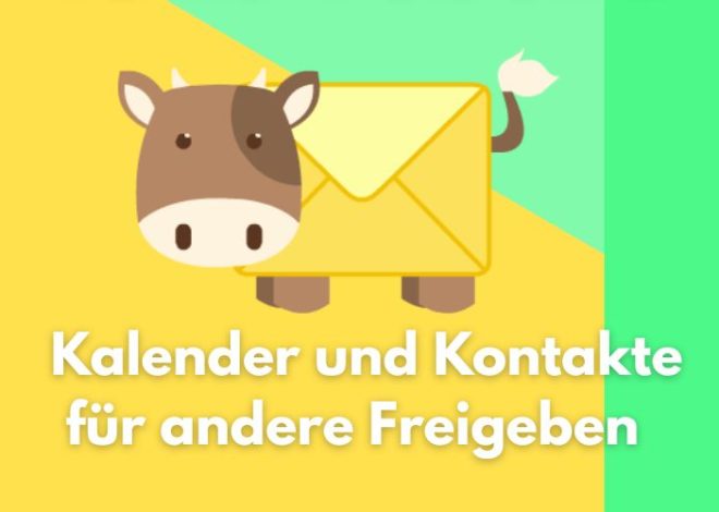 Mailcow – Kalender und Kontakte für andere Benutzer freigeben